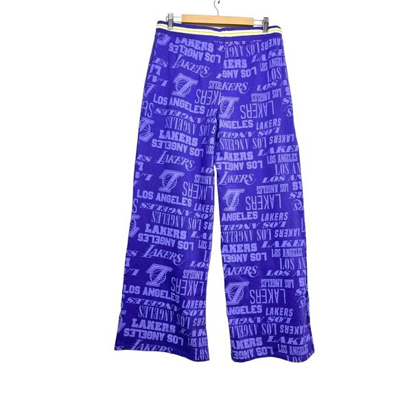 NBA LA Lakers Wide leg graphic sweat‎ pants size L - Picture 2 of 6